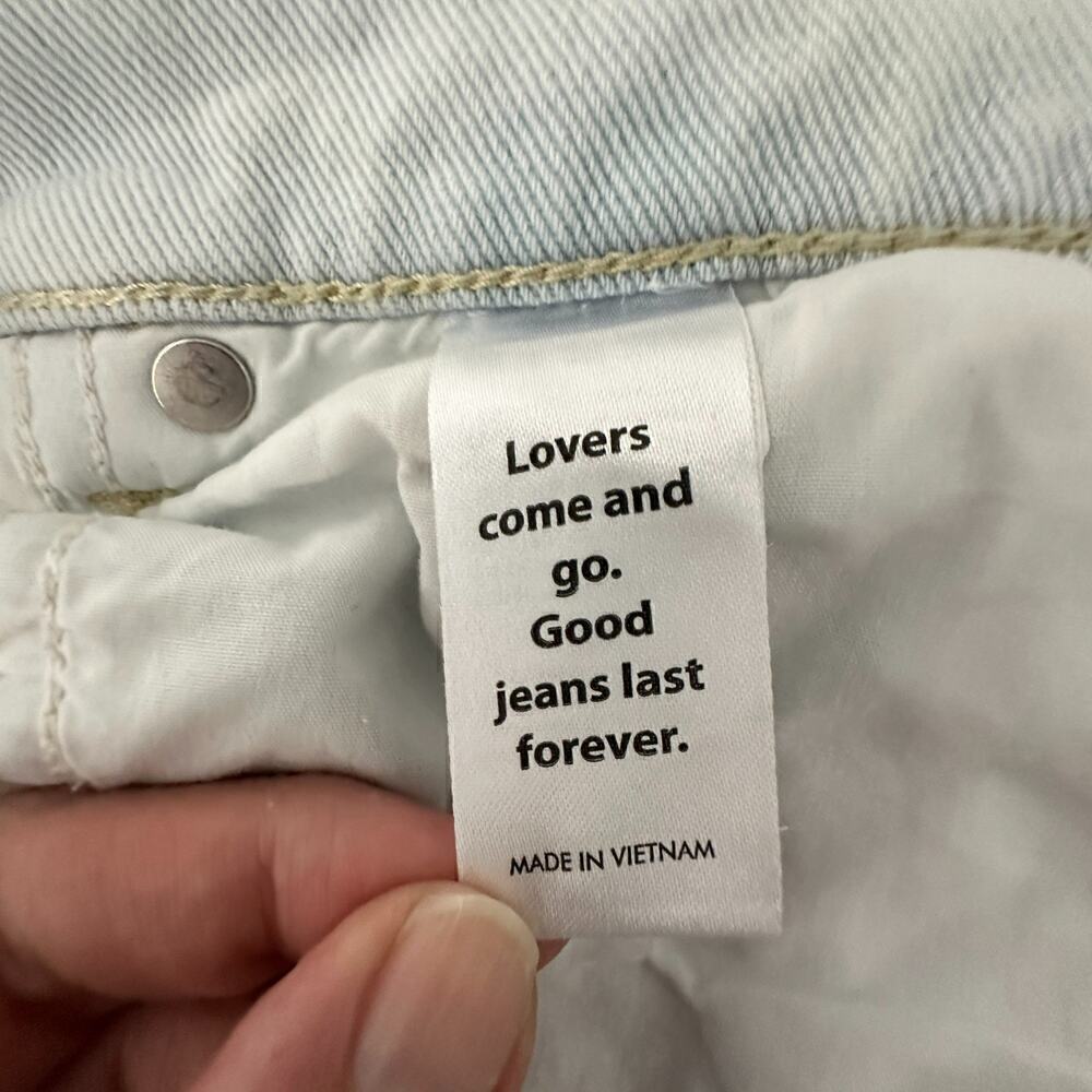 PacSun Light Indigo Ripped High Rise Baggy Jeans (30) - Picture 14 of 16